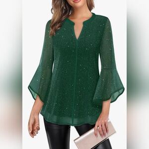 Elegant Green Women's Top